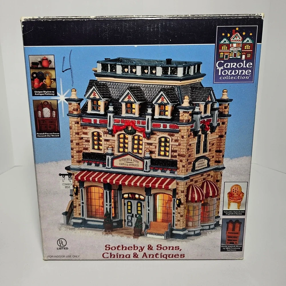 Carole Towne Sotheby & Sons China & Antiques Christmas Village Lighted House Box